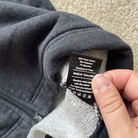 Public Rec Hoodie Mens Large Gray Weekend Full Zip Sweatshirt Cotton Jacket Soft - Picture 5 of 7